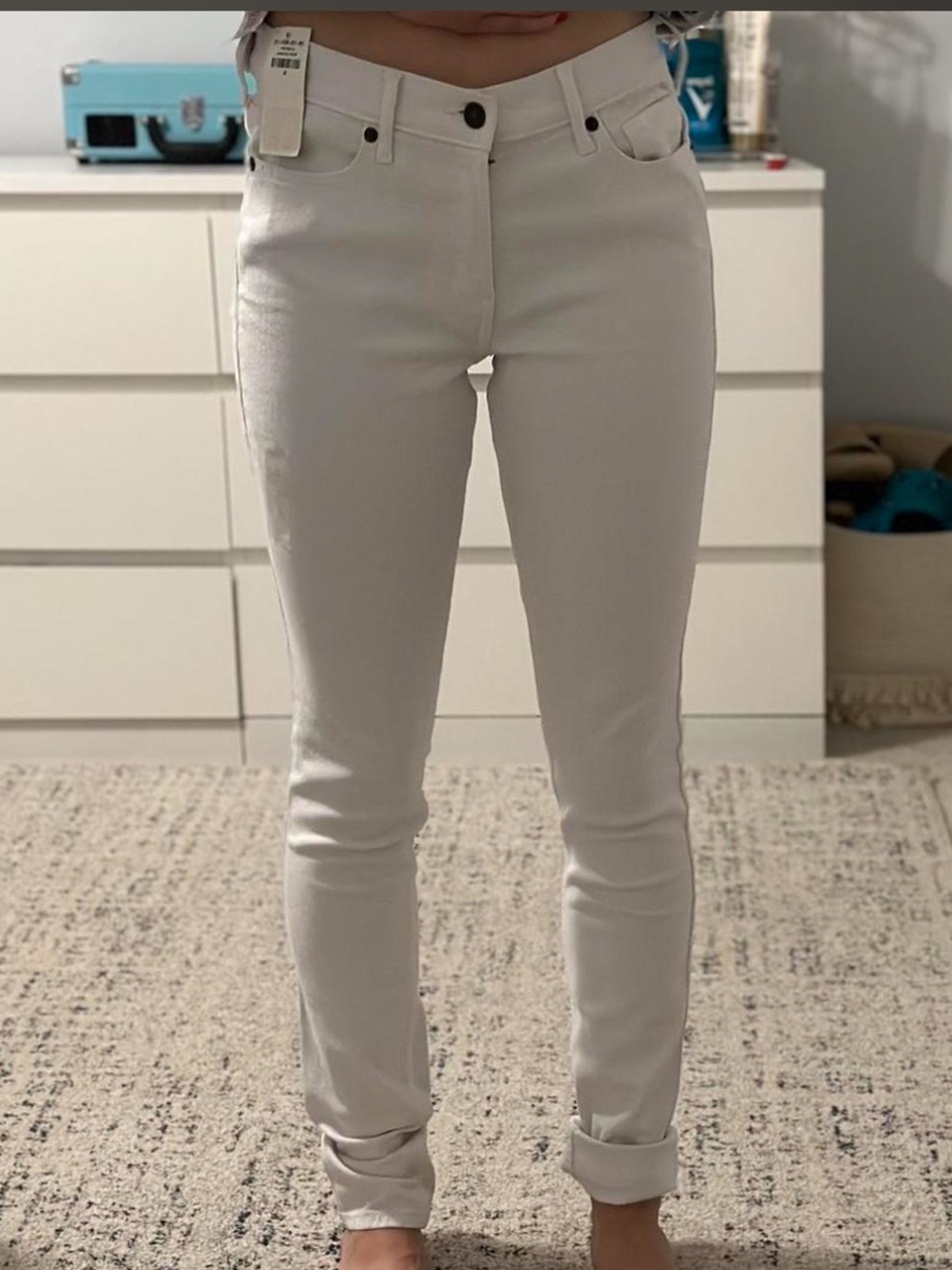 Abercrombie & Fitch Cream Skinny Jeans